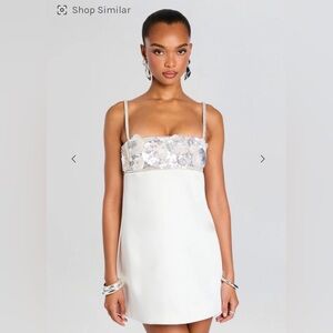 Retrofete - Lark Embroidered Dress in white XS